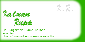 kalman rupp business card